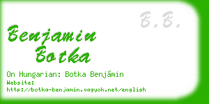 benjamin botka business card