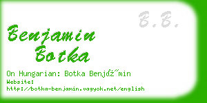 benjamin botka business card